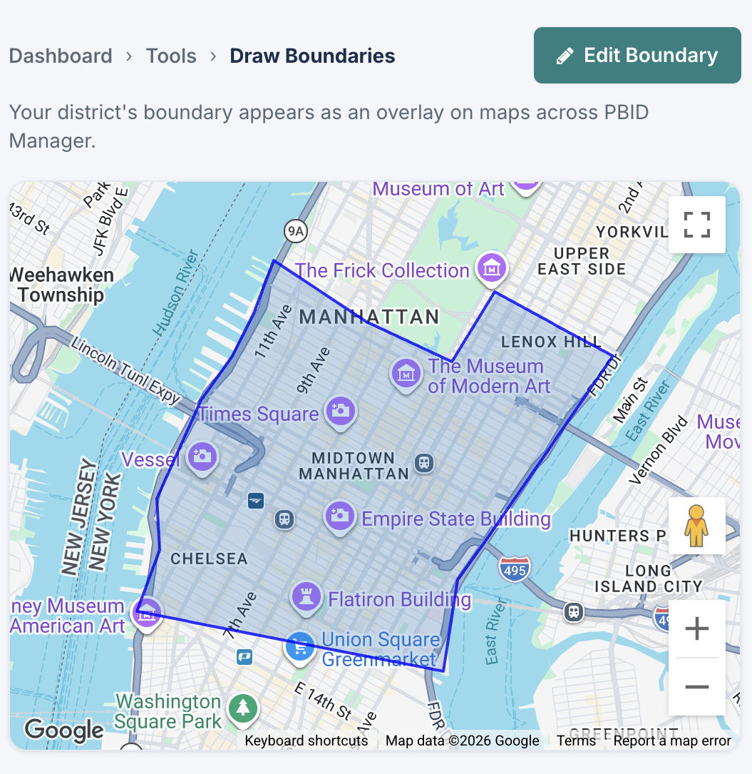 Park Operations Manager Mobile Park Boundaries